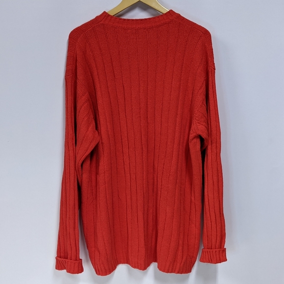 United Colours of Benetton Vintage Red Knit Sweater, Size XL - Picture 3 of 11
